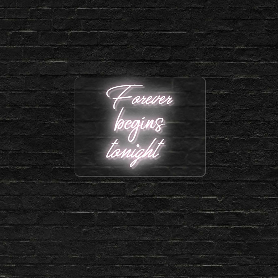 Forever begins tonight wedding sign