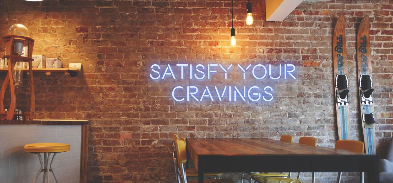 Satisfy your craving Restaurant Sign