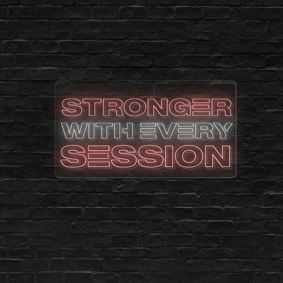 Stronger Every Session Gym Sign For Sale